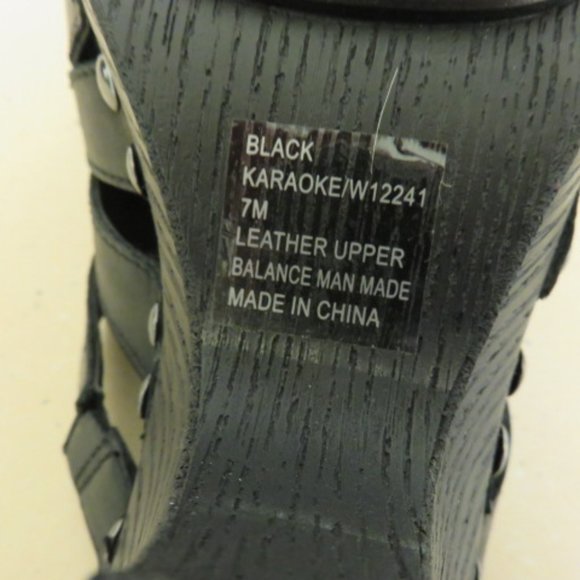 WHITE MOUNTAIN BLACK LEATHER UPPER CLOG/ SIZE 7 - Picture 5 of 8